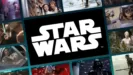 複数の「スター・ウォーズ」映画の画像をコラージュし、中央に「スター・ウォーズ」のロゴを配置。