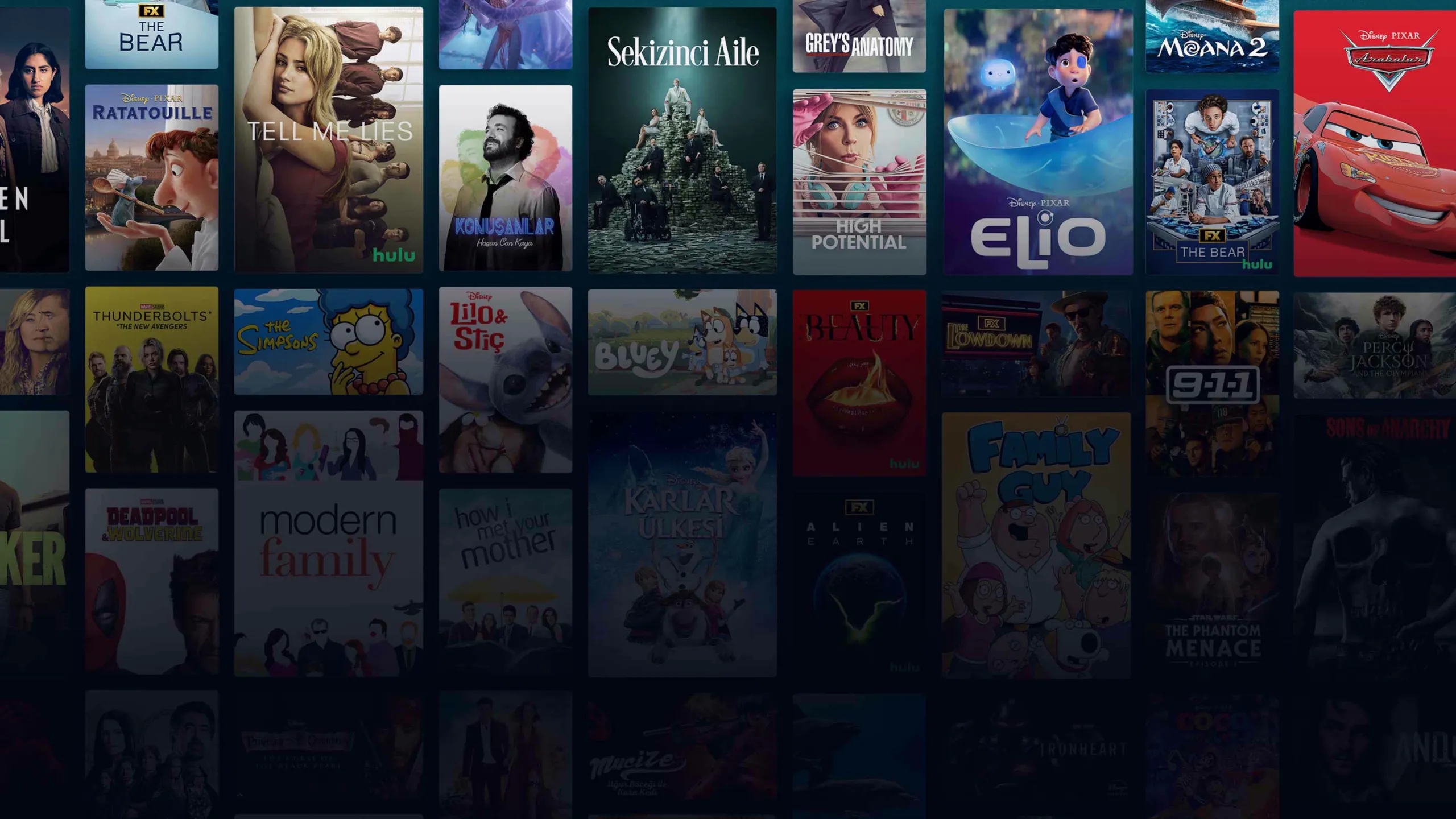 Background image of various Disney+ titles