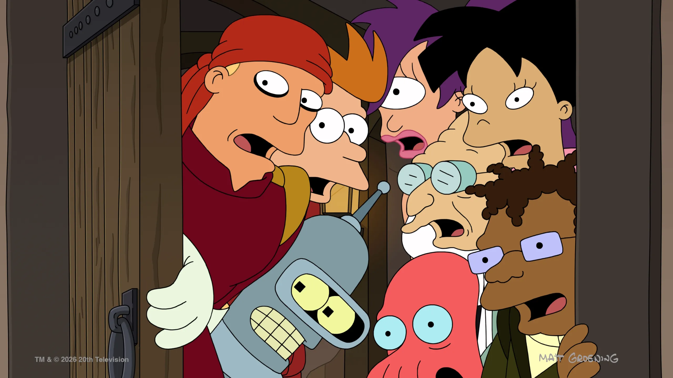 The main characters of Futurama in the upcoming season