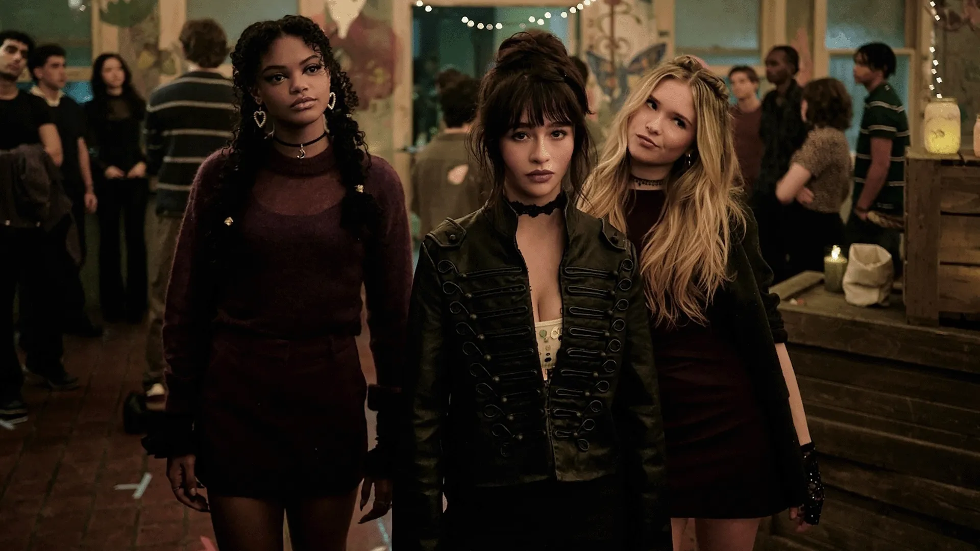 Jordan Leftwich, Malina Pauli Weissman, and Ora Duplass in Coven Academy