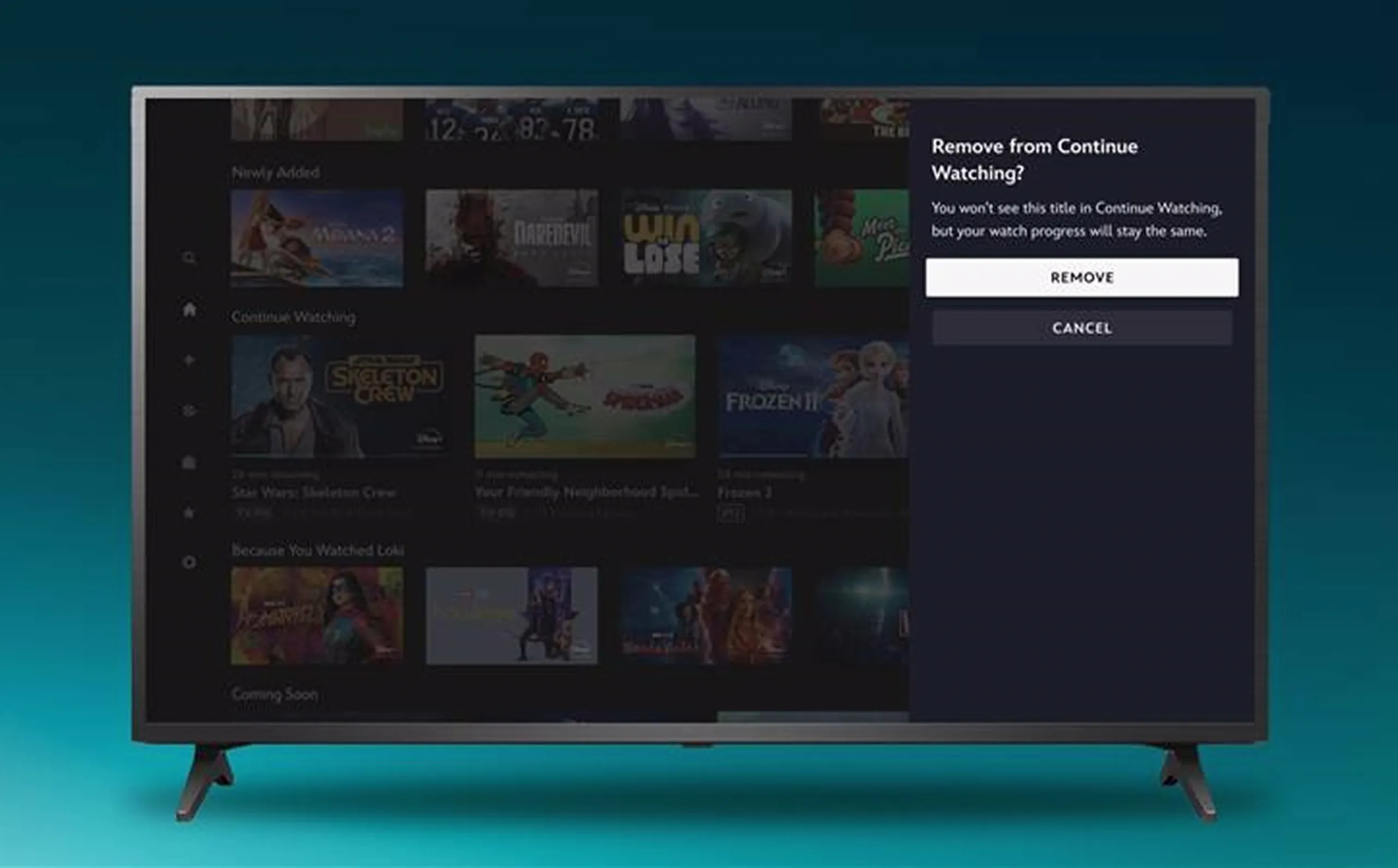 Remove from continue watching