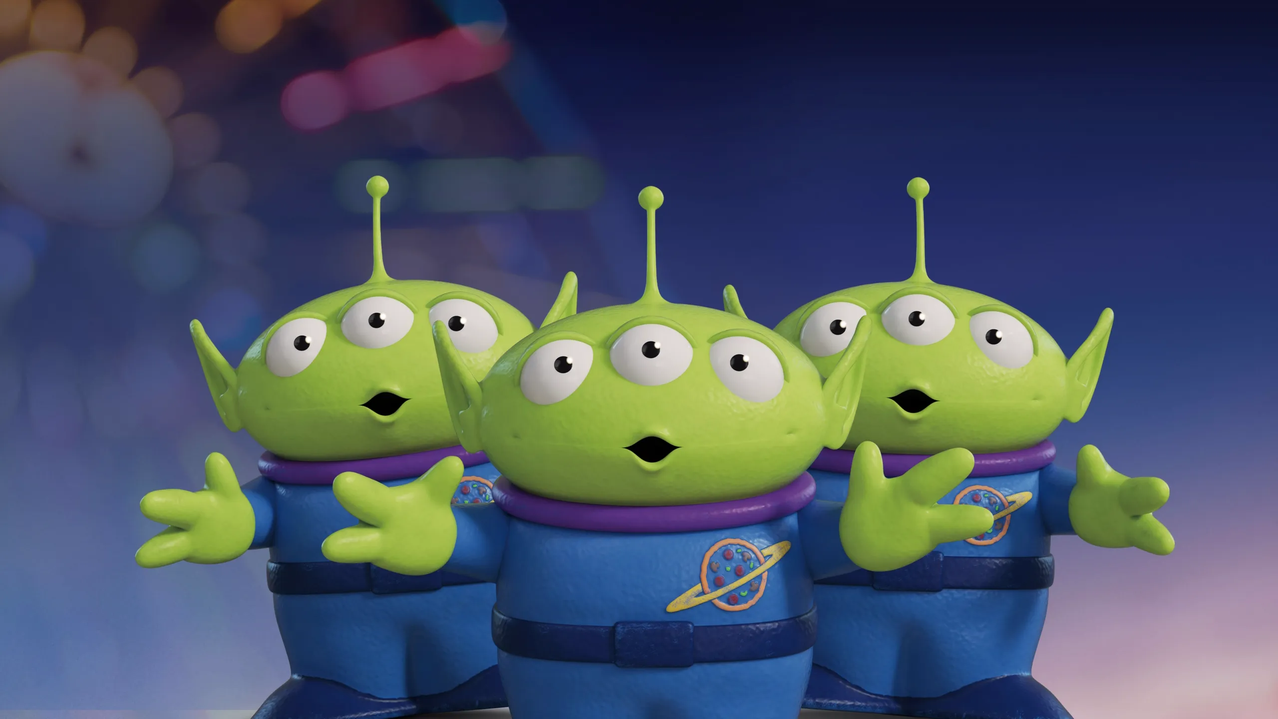 Os bonecos squeeze Aliens da franquia Toy Story