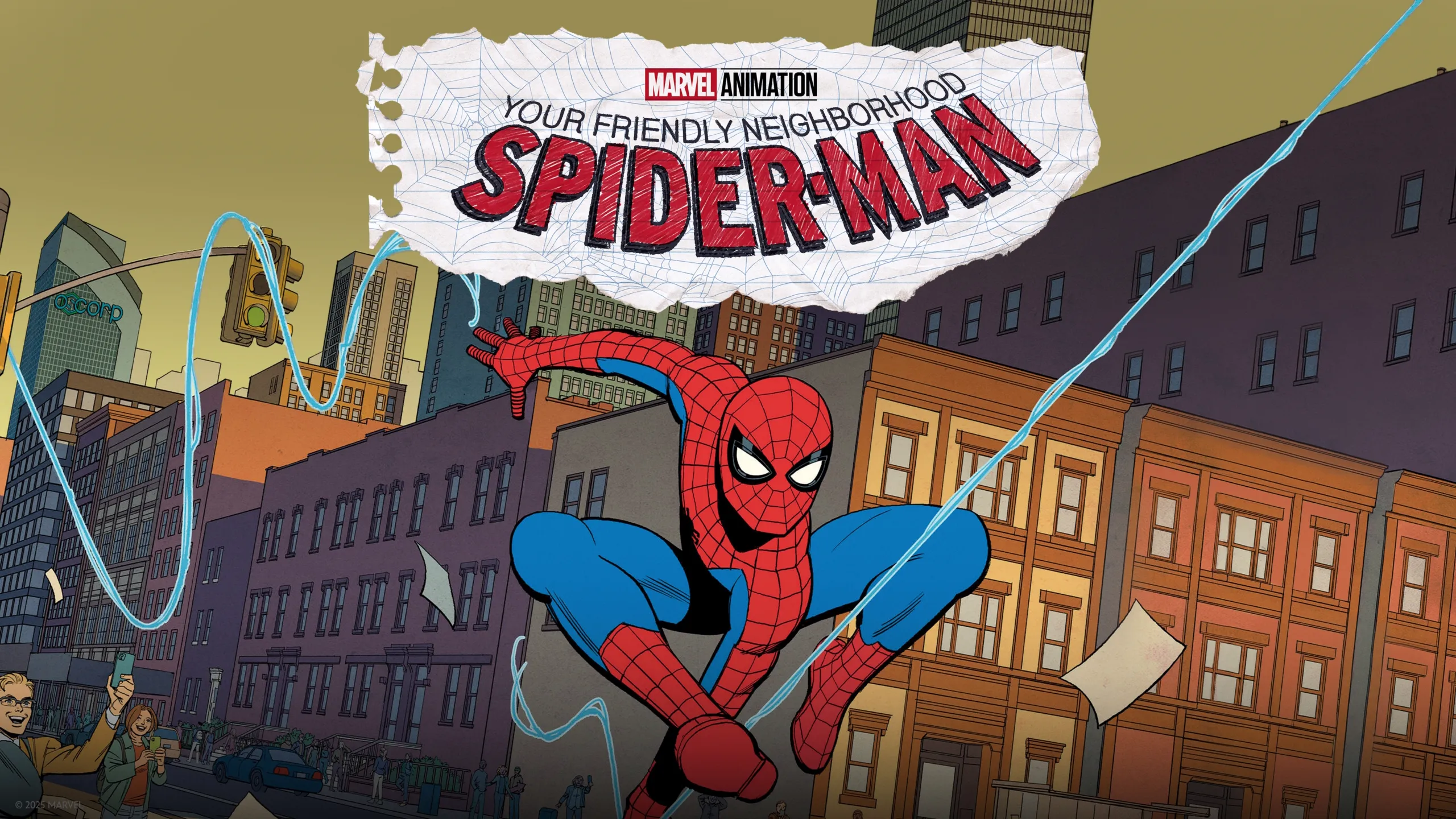 This image is promotional art for the animated series Your Friendly Neighborhood Spider-Man.