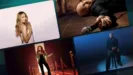 A collage of promotional artwork from Nikki Glaser: Good Girl, Jamie Foxx: Take Care of Yourself, Lisa Ann Walter: It Was An Accident, and Bill Burr: Drop Dead Days on a teal background