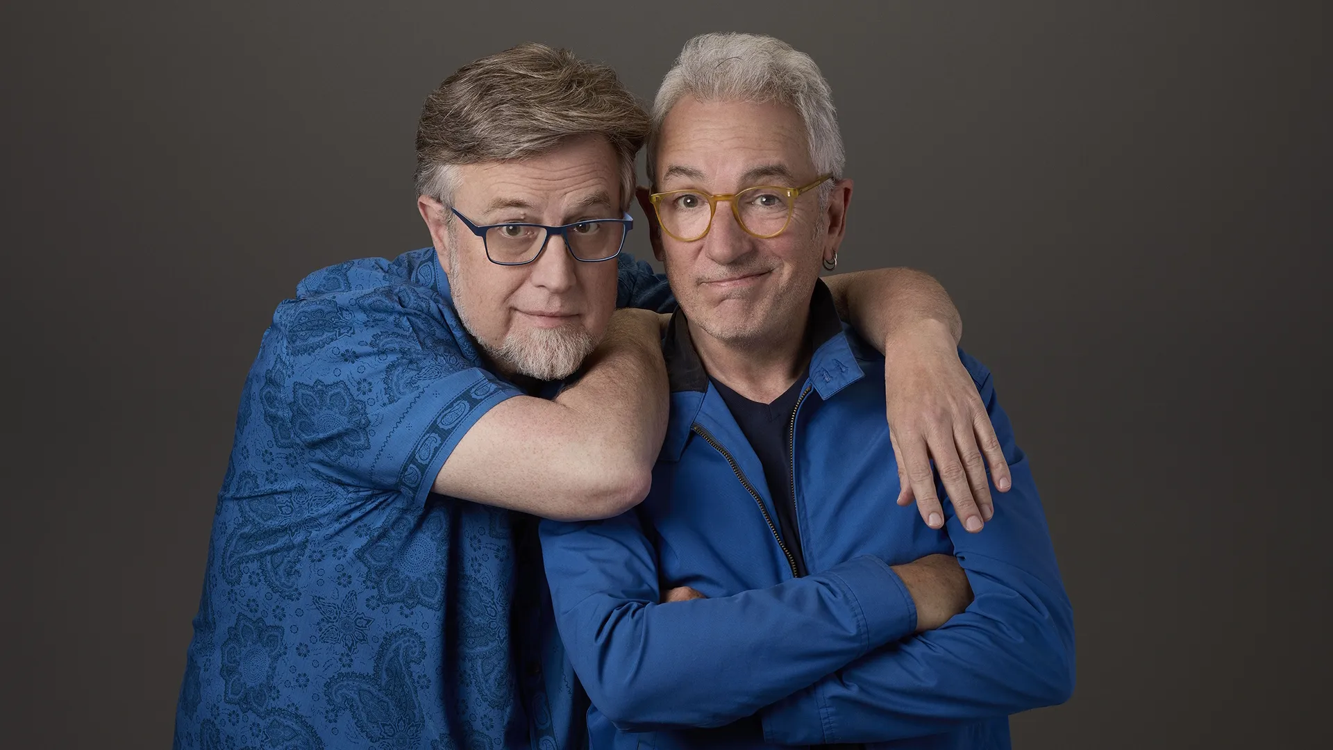 Dan Povenmire with his arms around Swampy Marsh