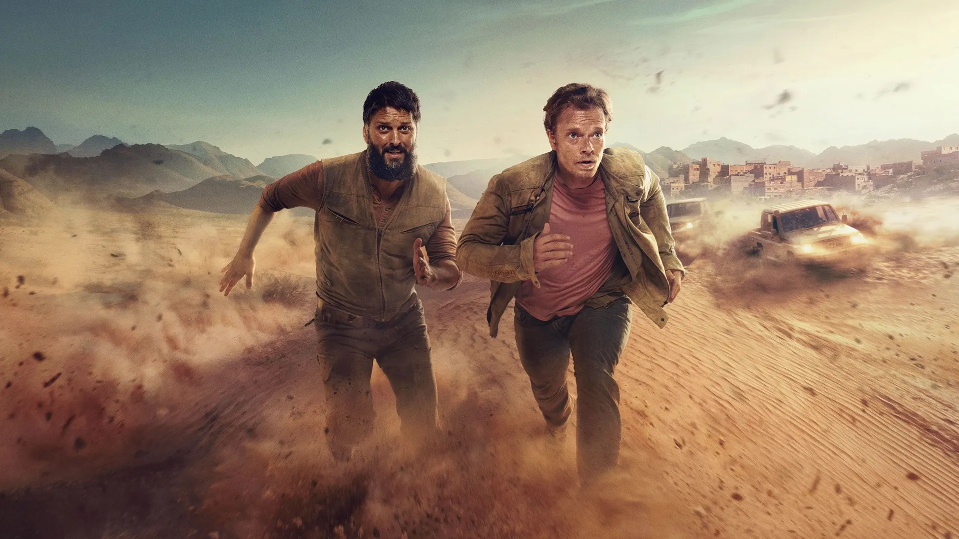 This image is a promotional poster for the Sky Original television series Atomic, which premiered in August 2025. 