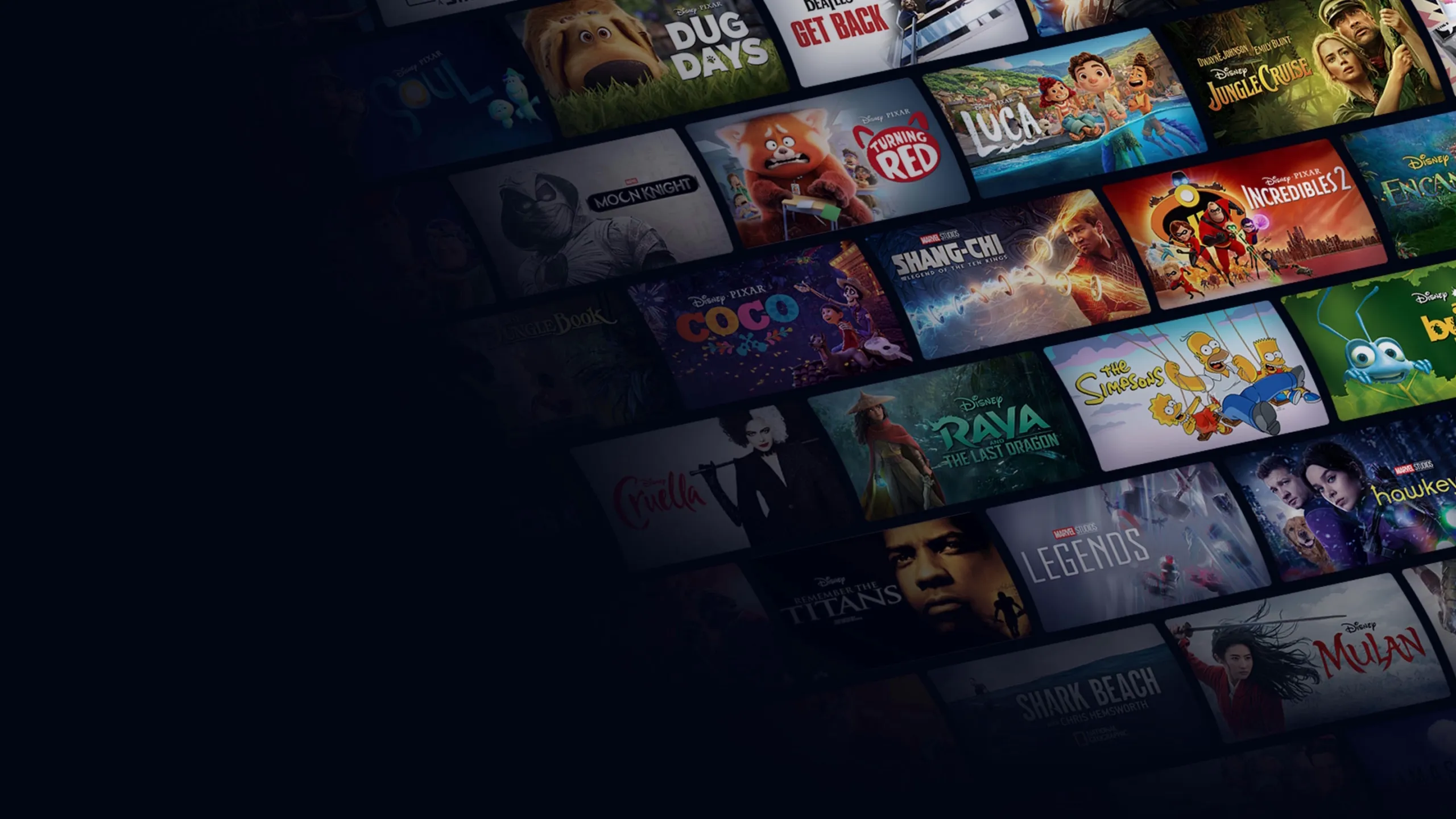 A collection of series and movies available to stream on Disney+ under the new Star brand