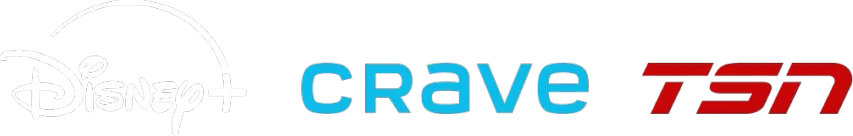 Disney+ and Crave logos