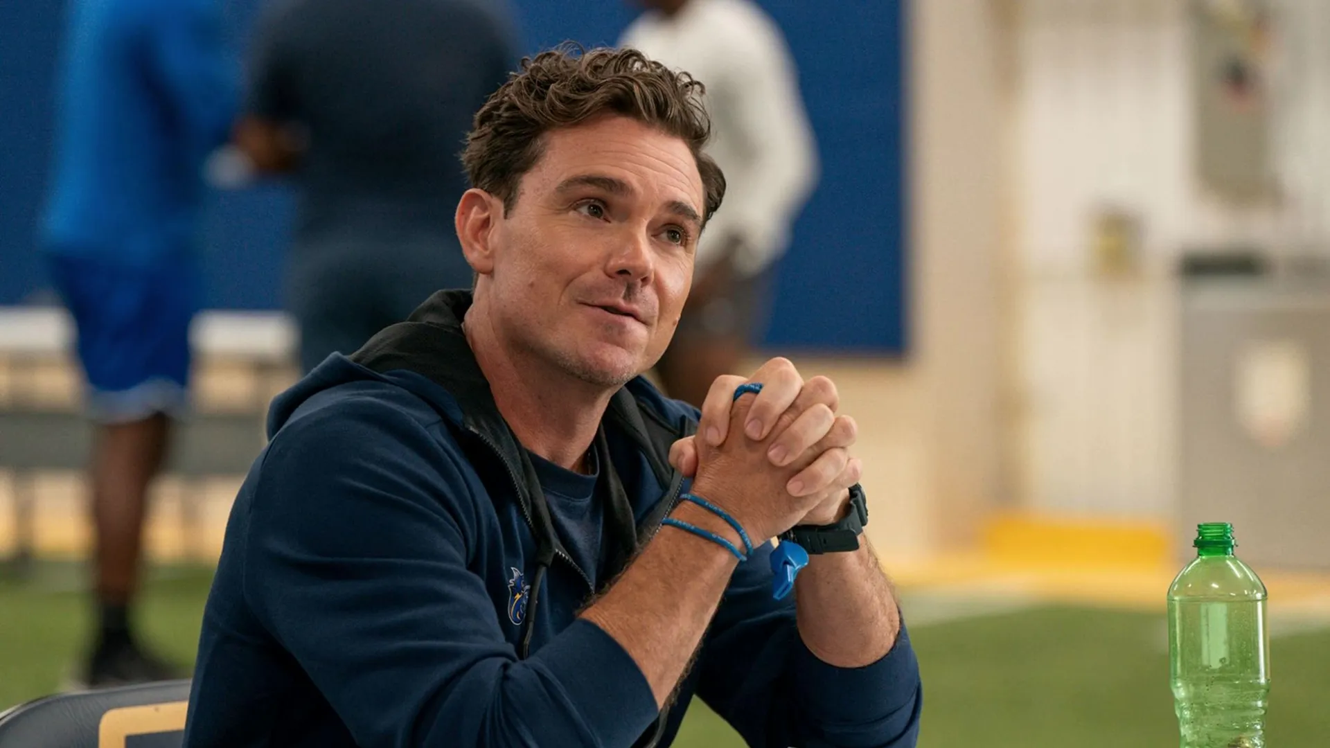 Coach Dobbs (Clayne Crawford) in the first season of Chad Powers.