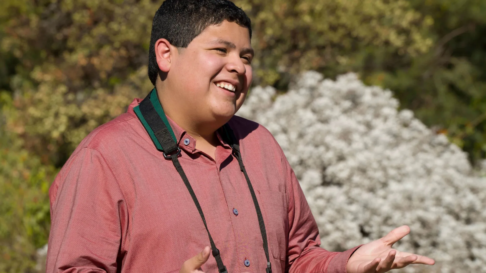 A scene from Modern Family featuring Manny Delgado played by Rico Rodriguez