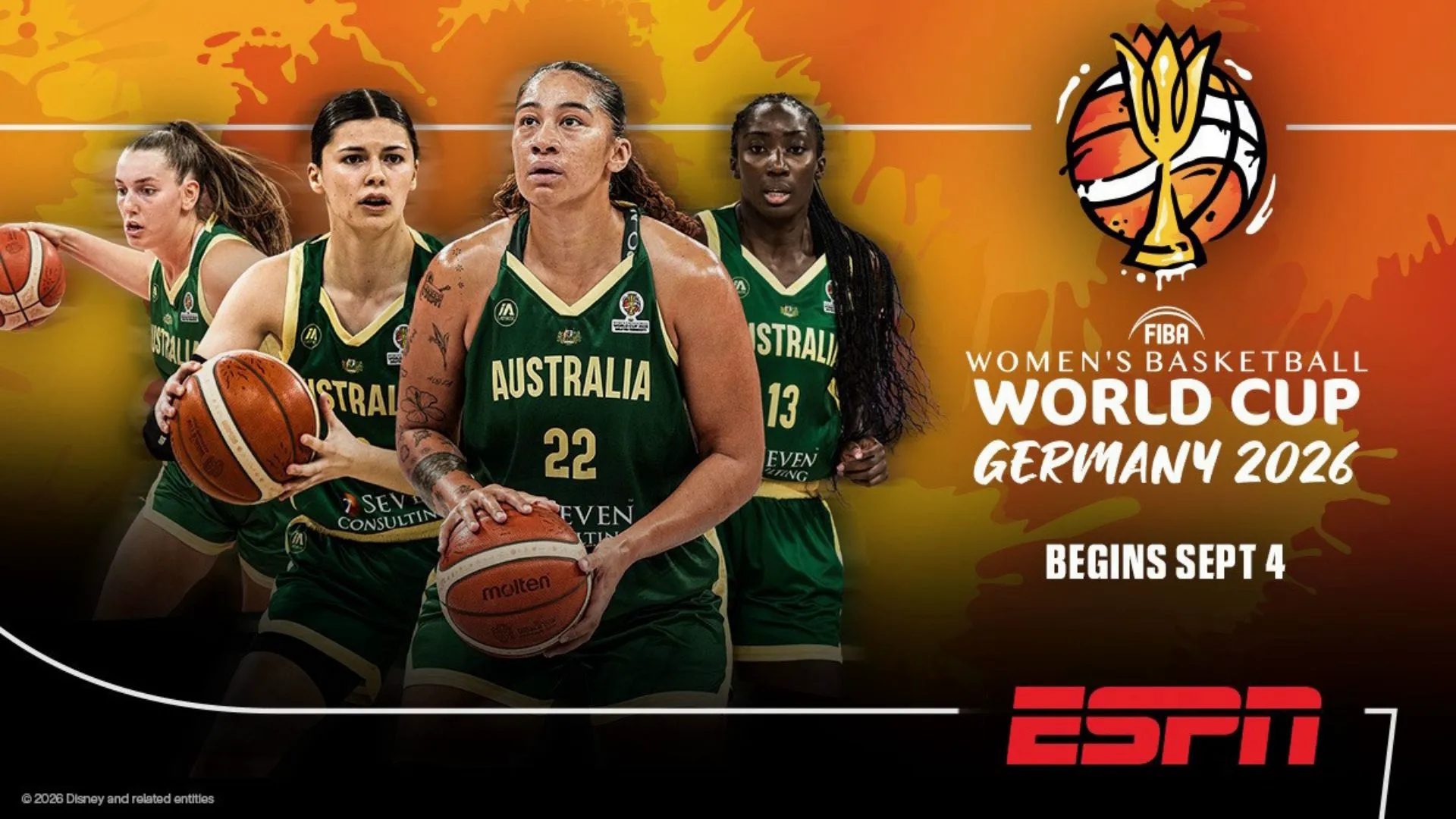 Promotional graphic for the FIBA Women's Basketball World Cup Germany 2026