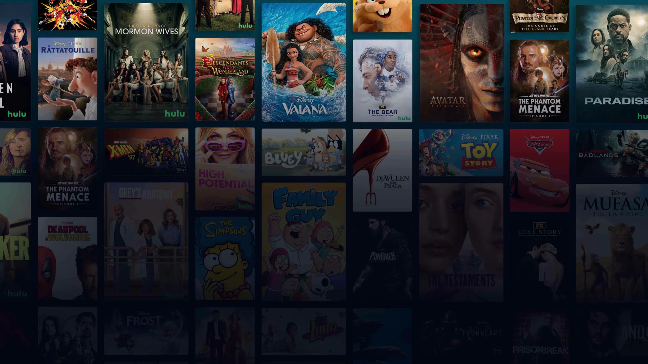 Background image of various Disney+ titles