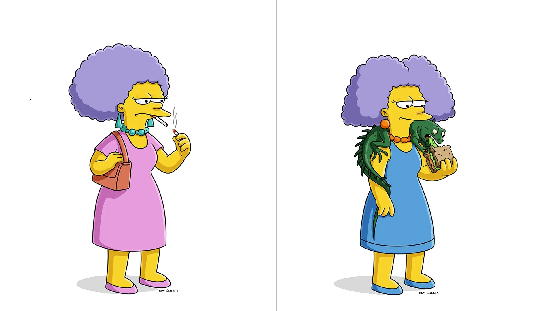 Imagem de Patty e Selma Bouvier, de Os Simpsons.