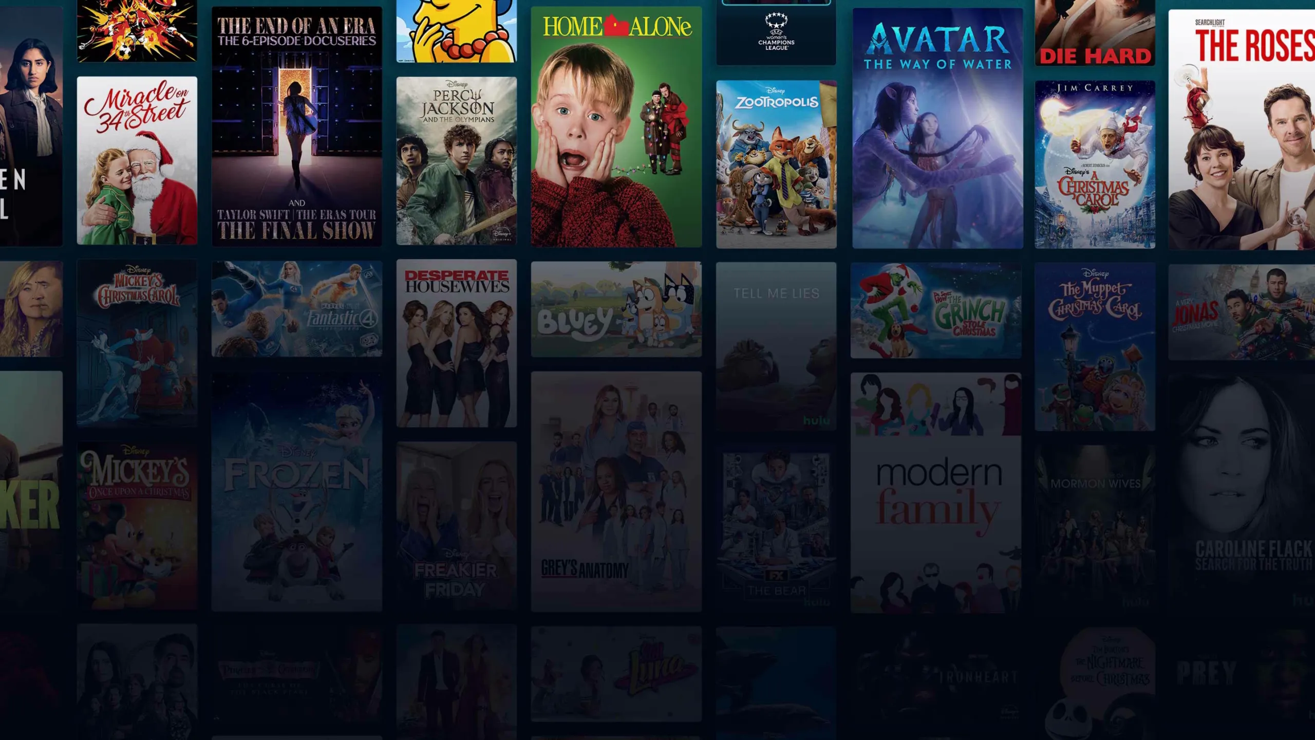 Background image of various Disney+ titles