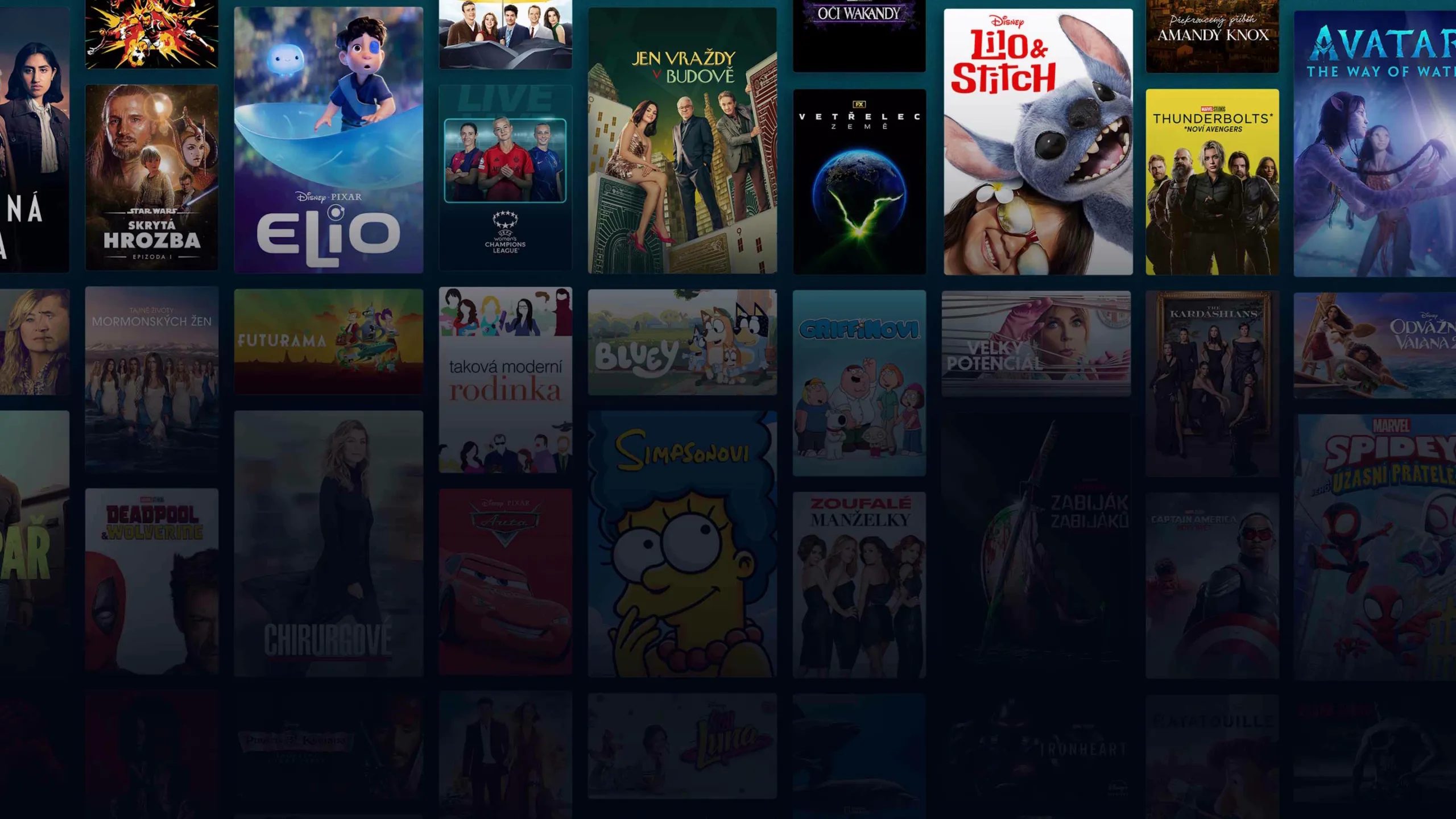 Background image of various Disney+ titles