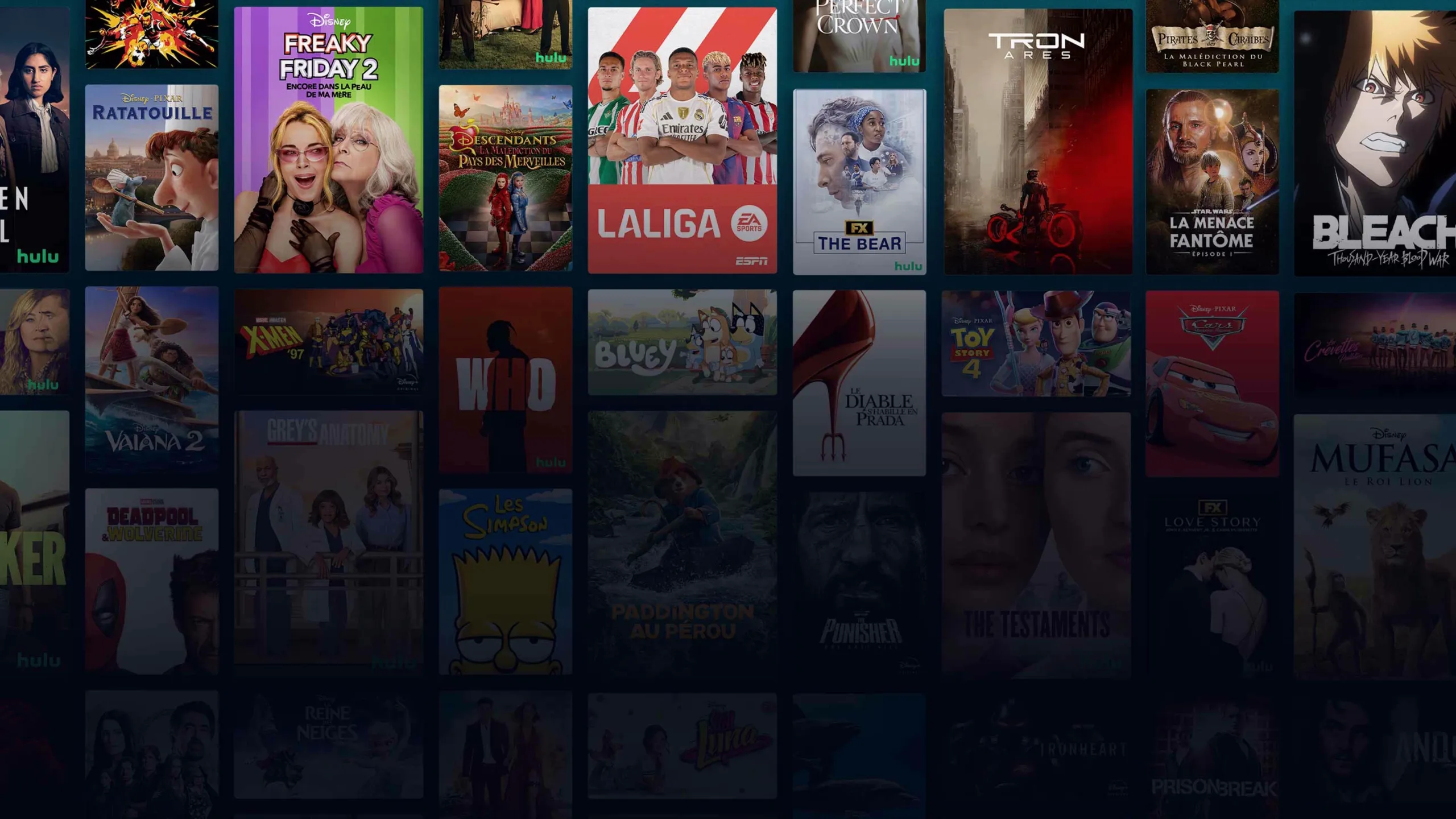 Background image of various Disney+ titles
