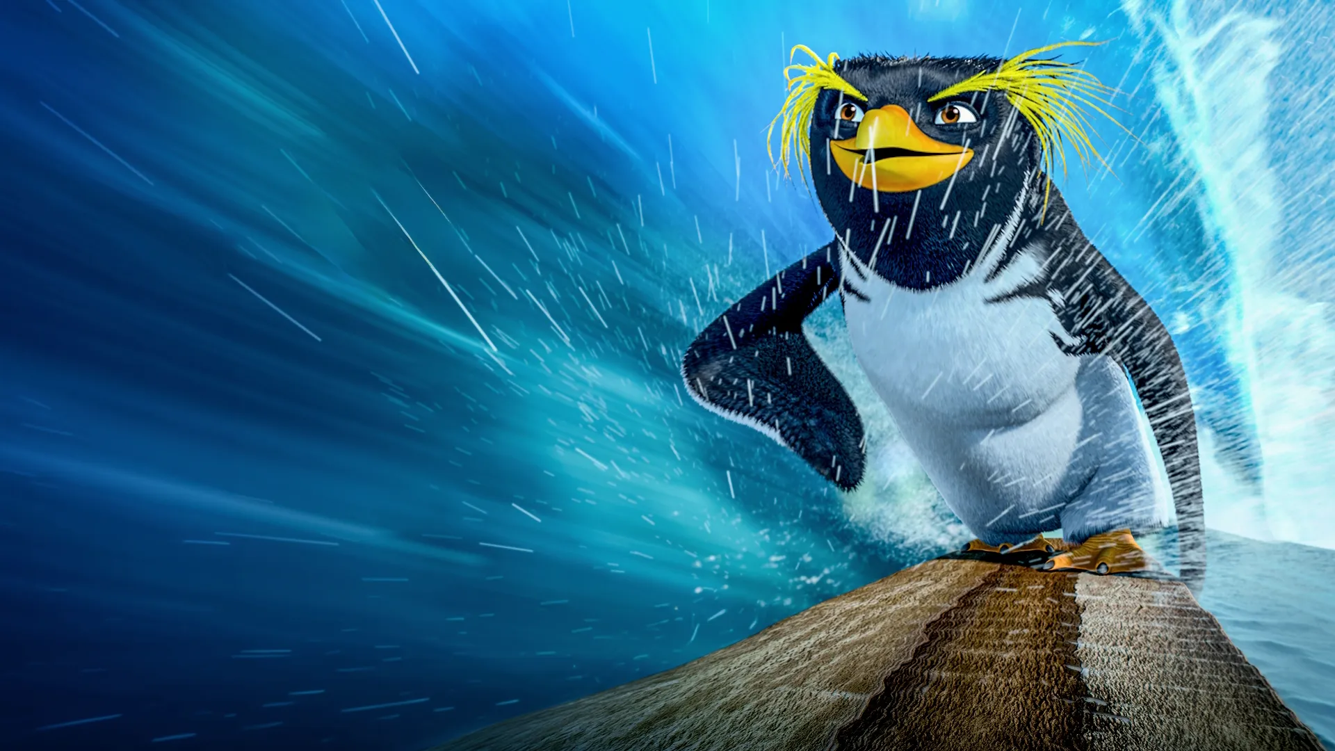 Cody Maverick surfing a wave in Surf's Up 2: WaveMania