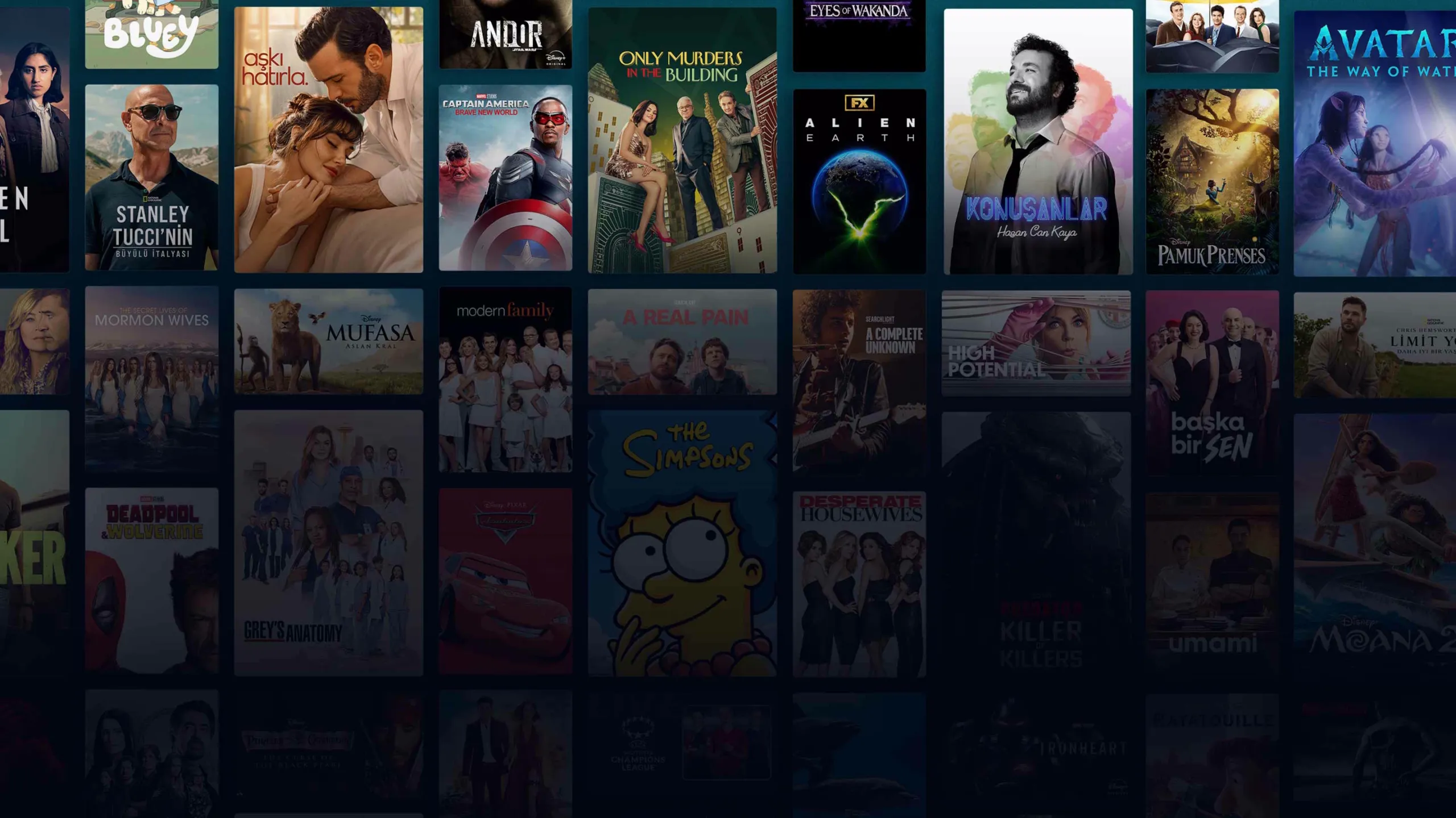 Background image of various Disney+ titles