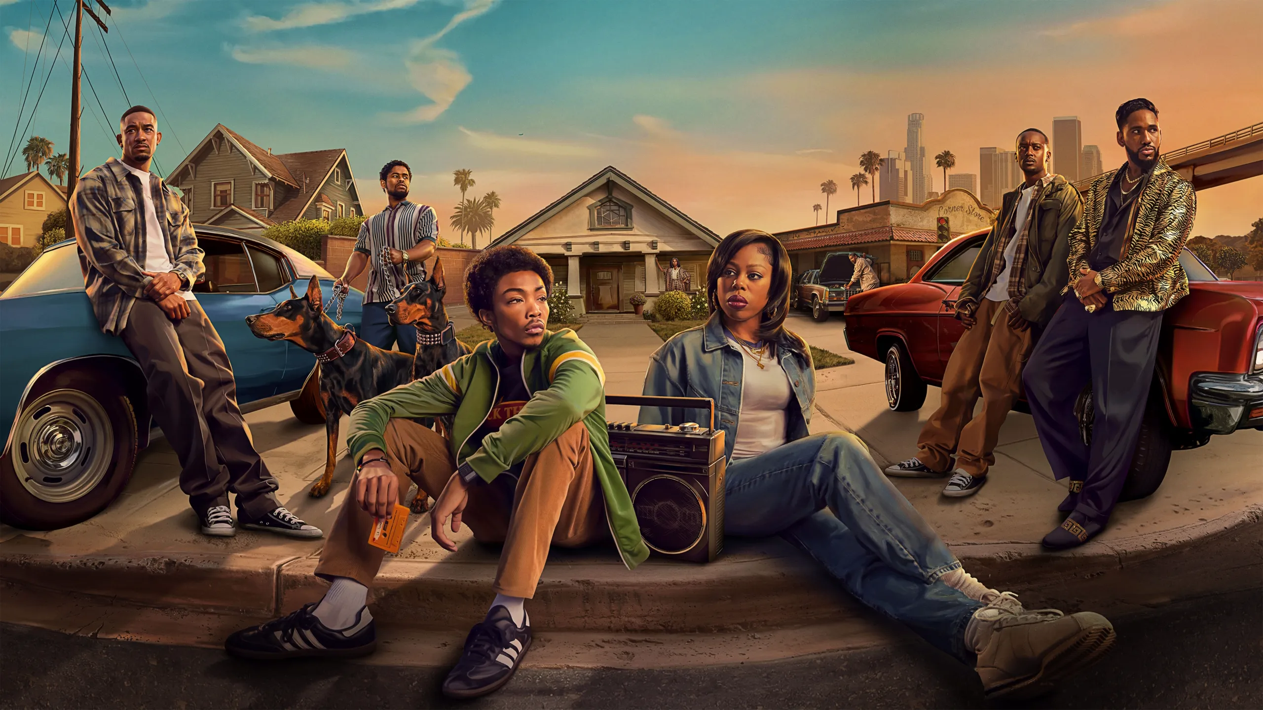 This image shows the official promotional poster for FX's upcoming drama series The Drop: A Snowfall Saga. 