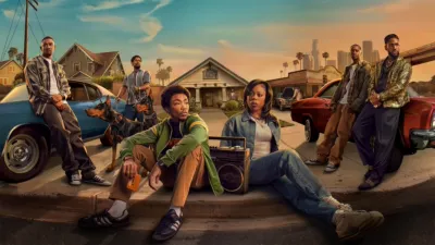 This image shows the official promotional poster for FX's upcoming drama series The Drop: A Snowfall Saga. 