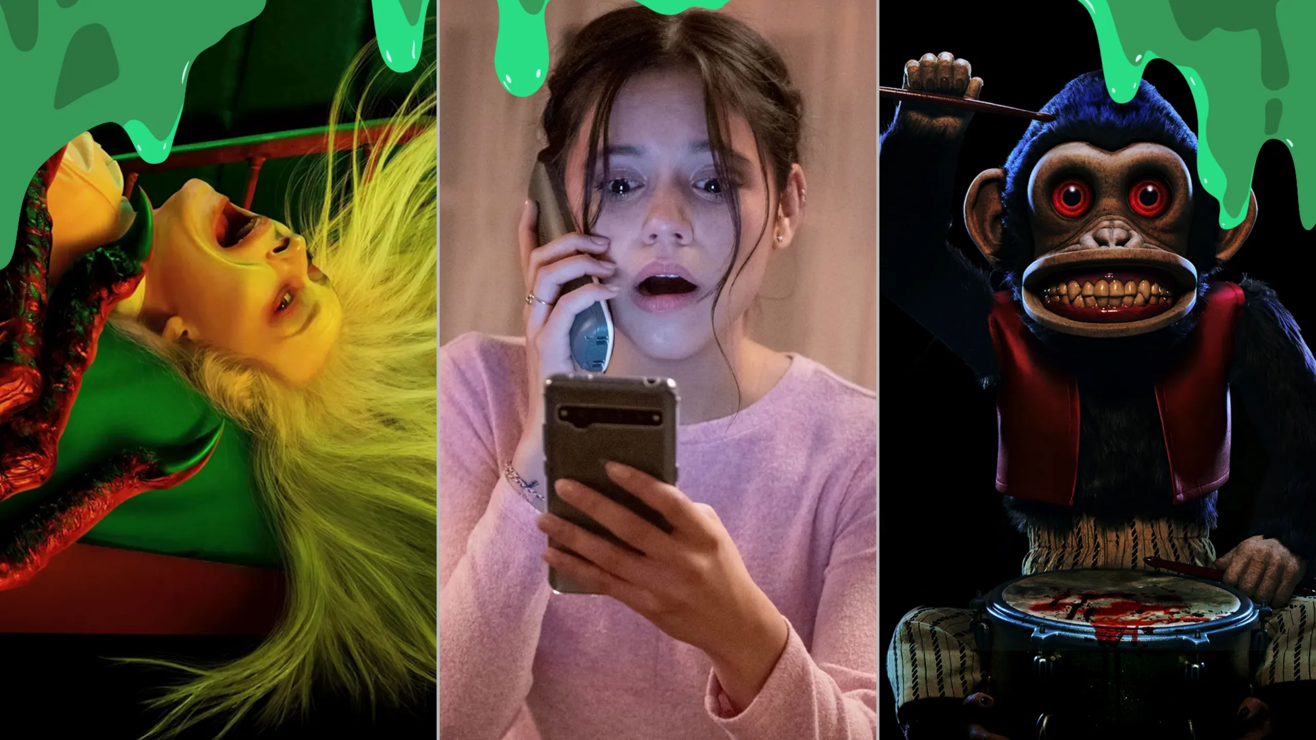 A selection of characters from halloween themed Hulu titles.