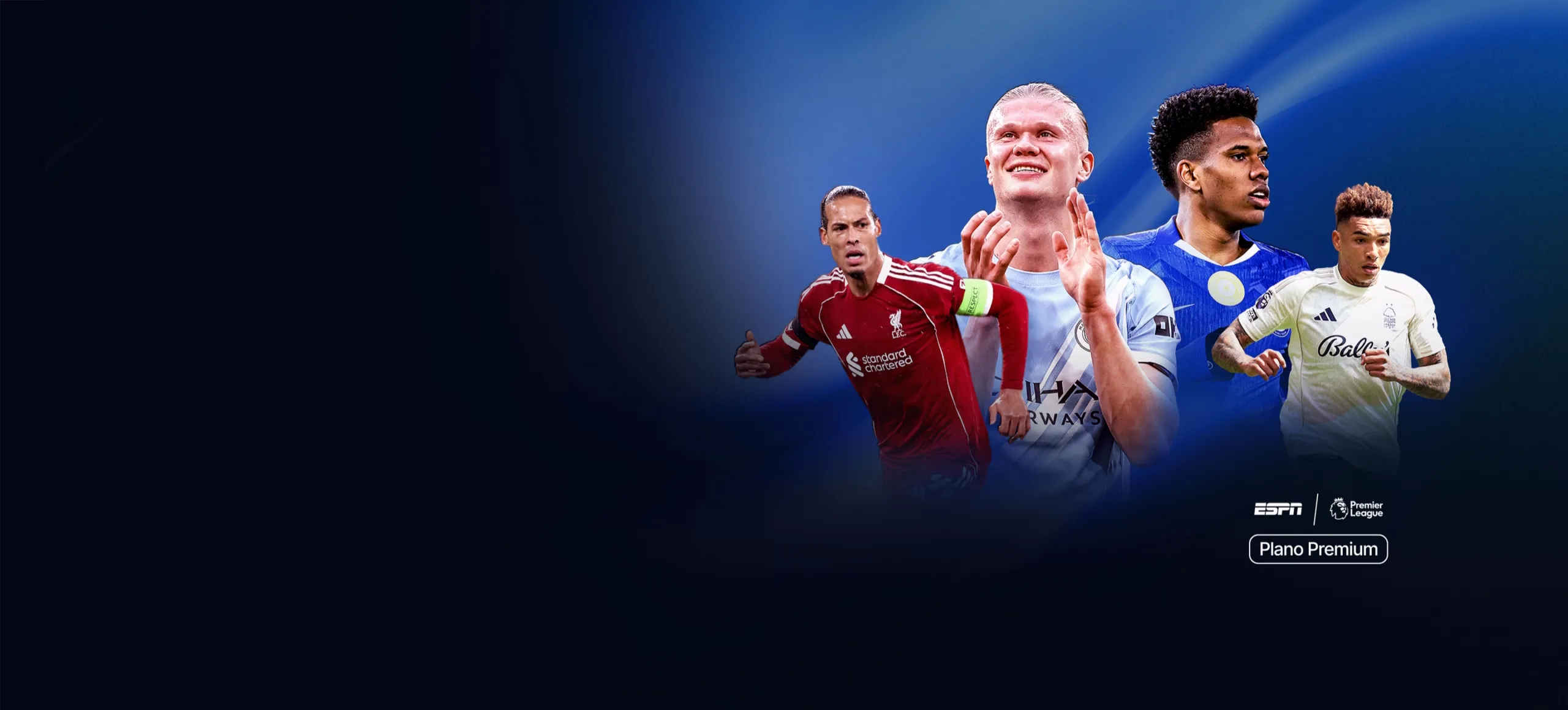 Arte da Premier League com jogadores de futebol dos principais clubes da Inglaterra.