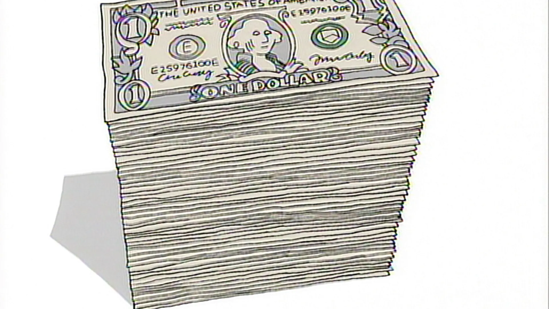 A large stack of dollar bills | Schoolhouse Rock!