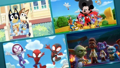 Collage of images from titles within the article