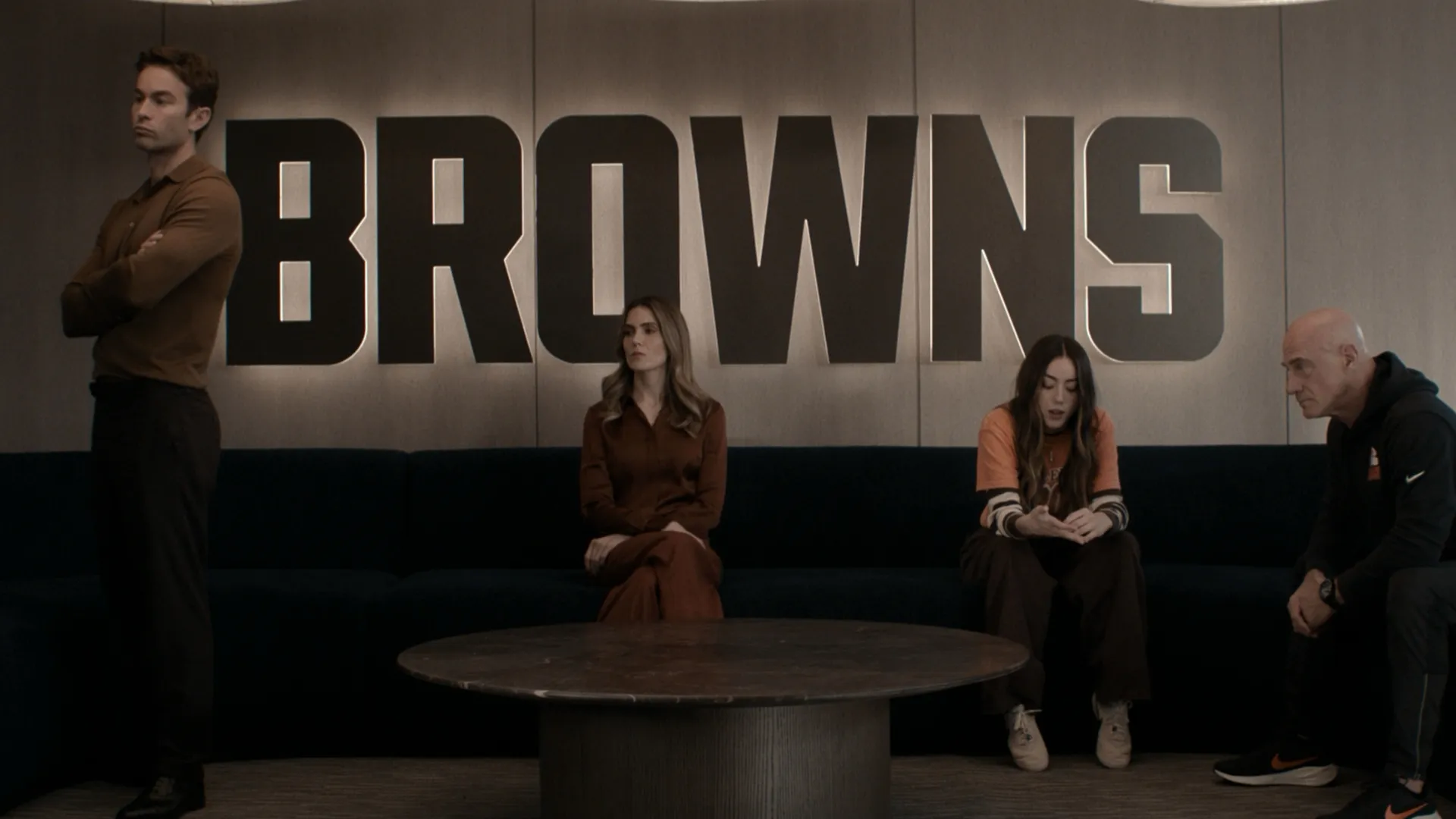 Christopher Meloni, Mandy Moore, Chace Crawford and Chloe Bennet in The Land