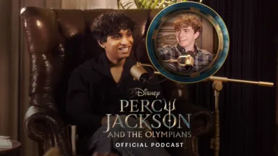Aryan Simhadri hosting the Percy Jackson and the Olympians Official Podcast