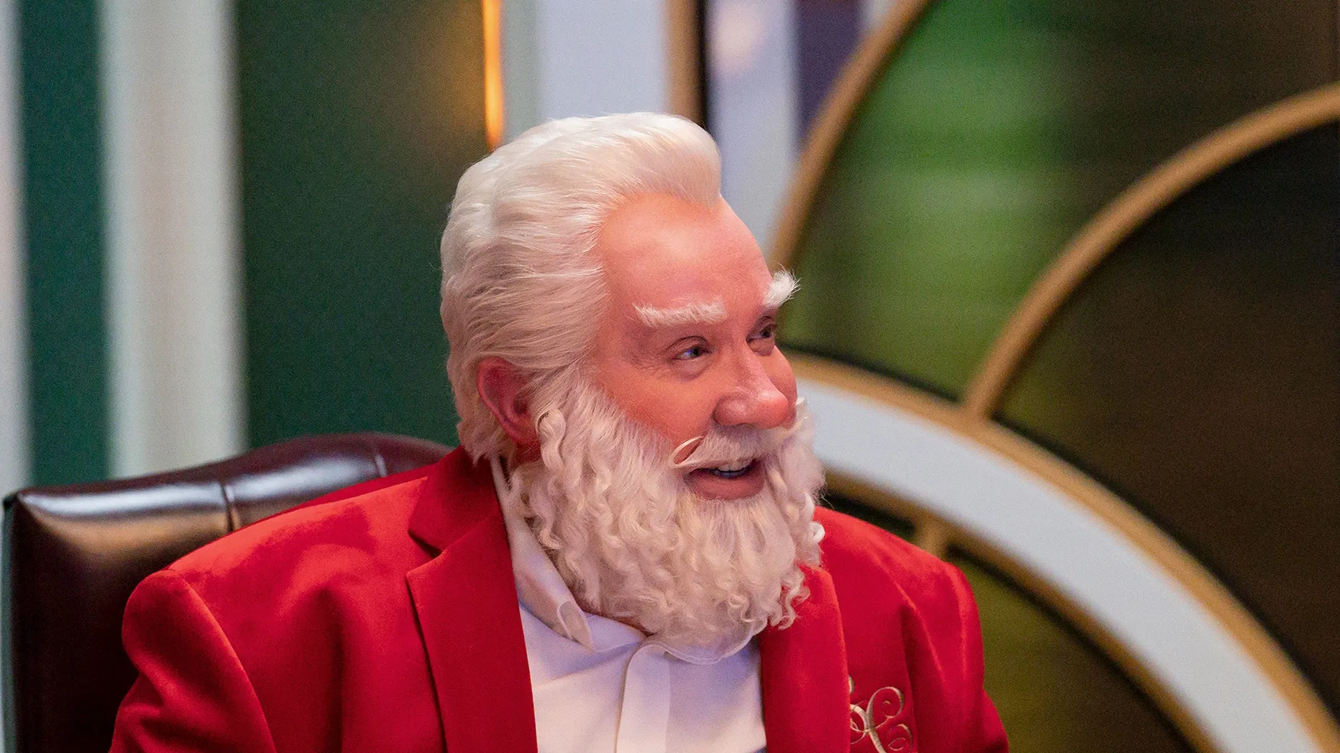 Tim Allen in character as Scott Calvin/Santa Claus from the Disney+ series The Santa Clauses. 