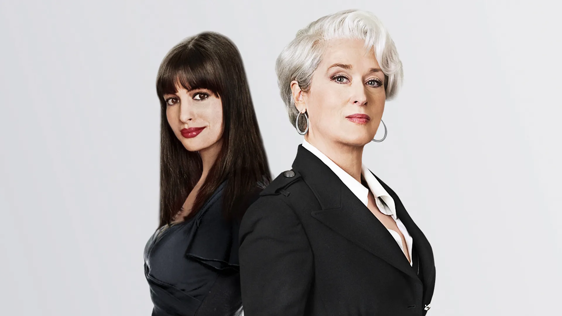 Andrea Sachs (Anne Hathaway) and Miranda Priestly (Meryl Streep) from The Devil Wears Prada.