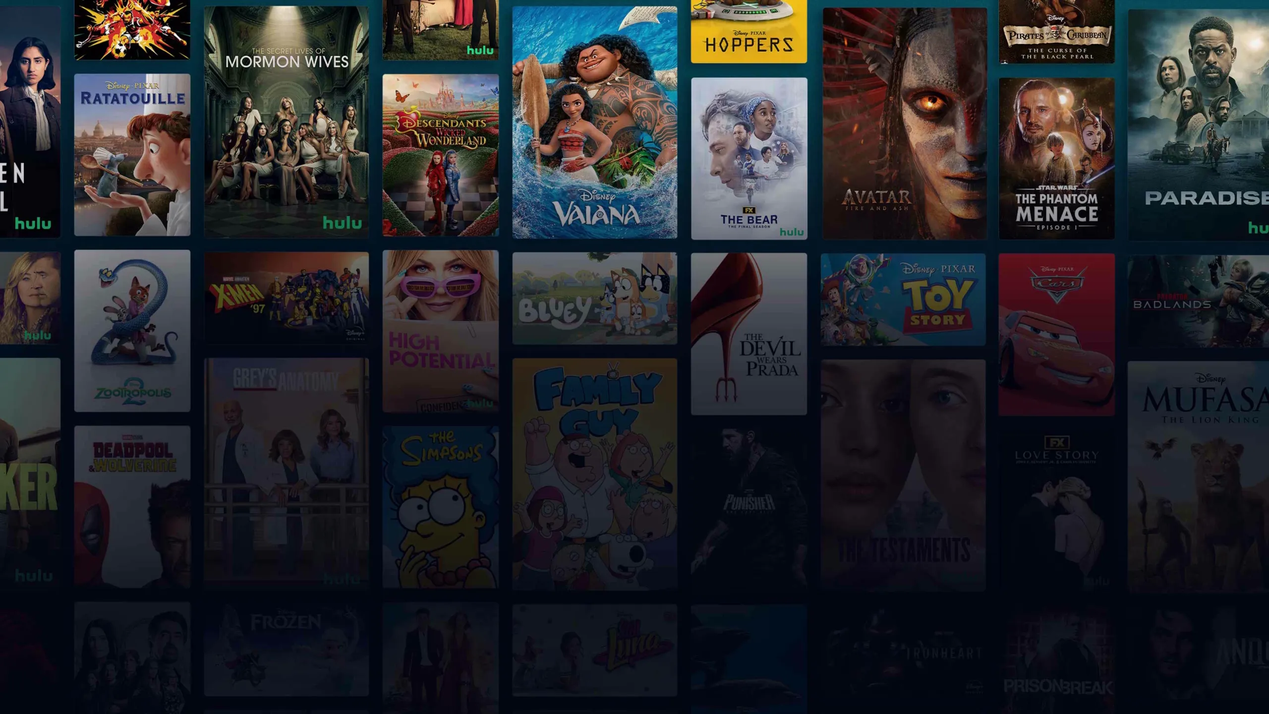 Background image of various Disney+ titles