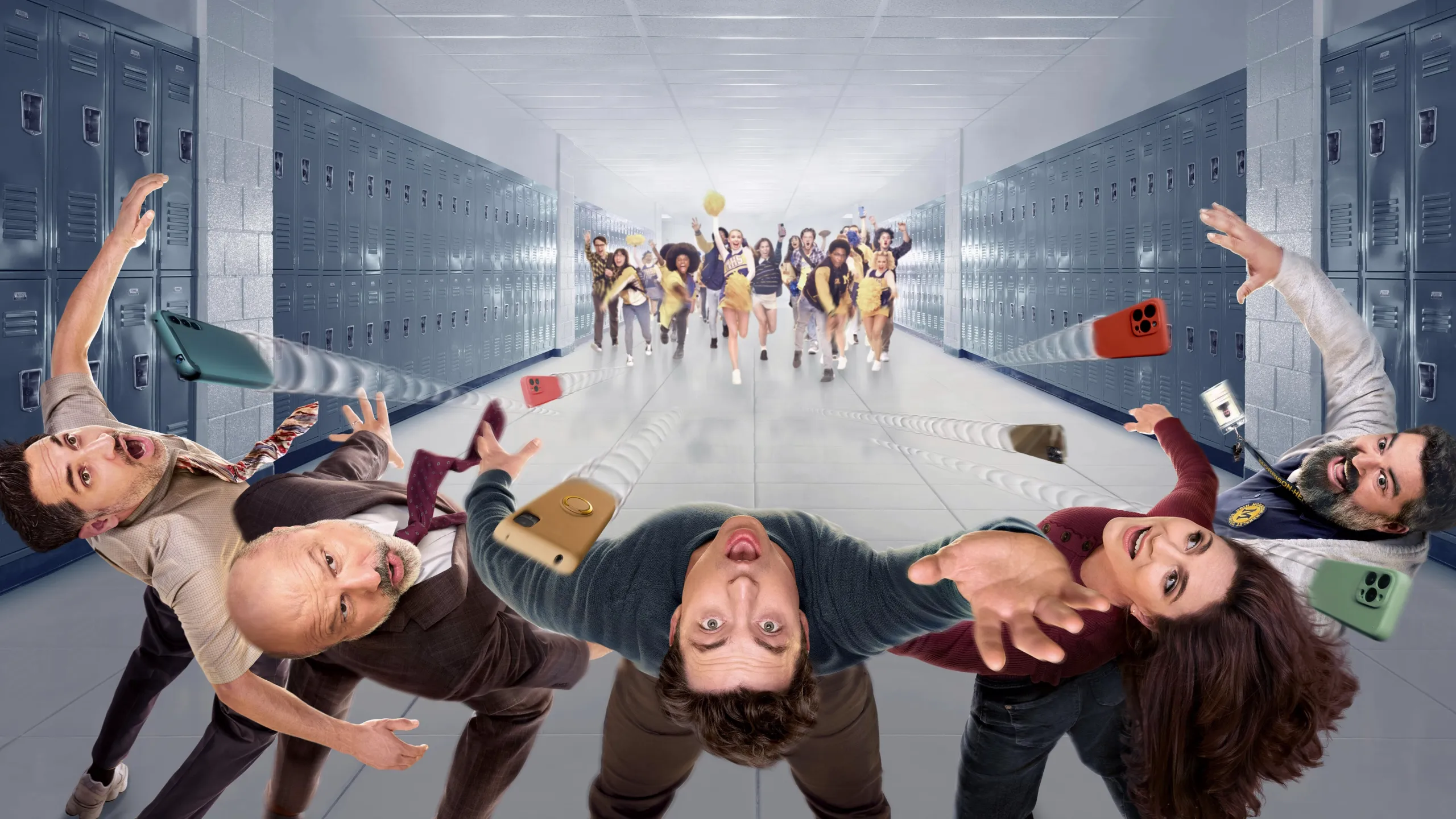 Promotional poster for the TV series English Teacher, FX, Hulu