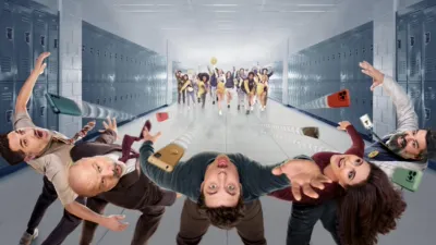 Promotional poster for the TV series English Teacher, FX, Hulu