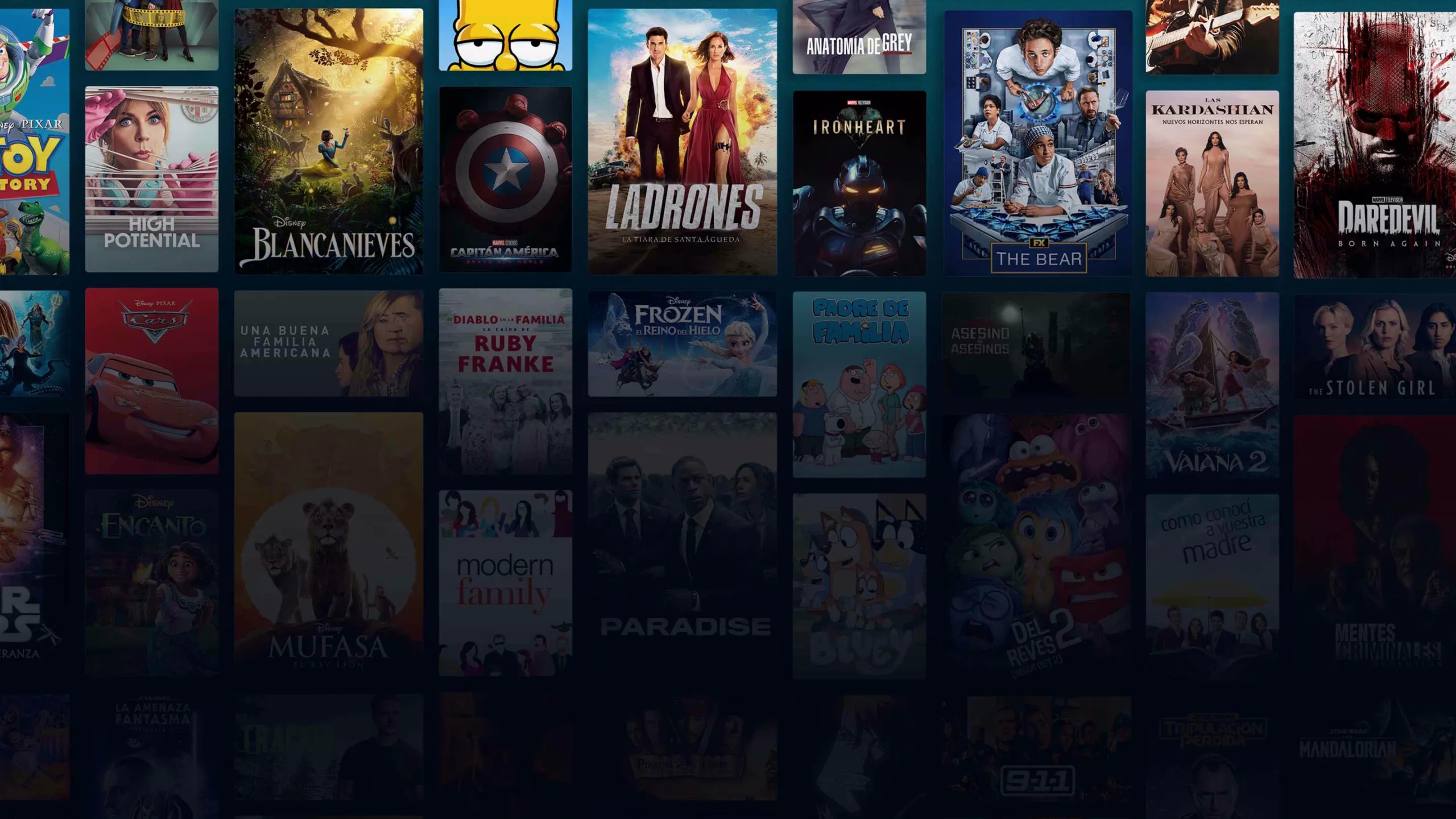Background image of various Disney+ titles