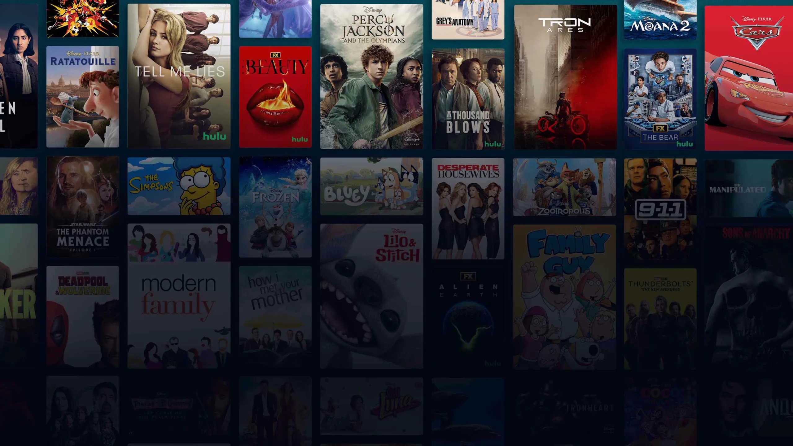 Background image of various Disney+ titles