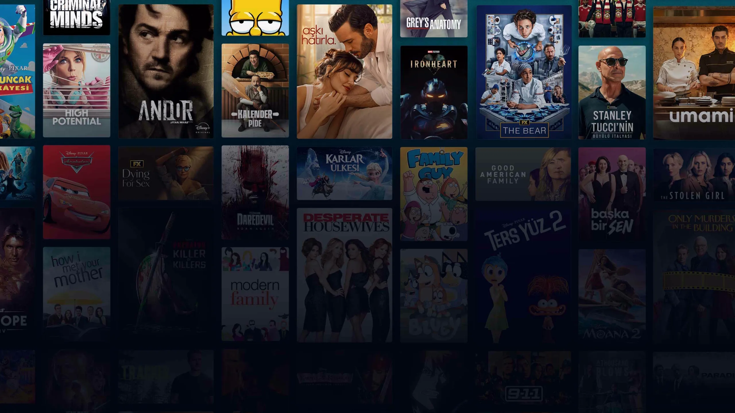 Background image of various Disney+ titles