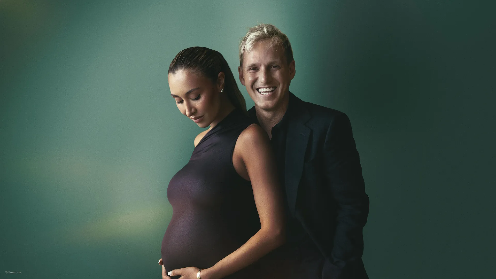 An image of Jamie Laing and Sophie Habboo announcing their pregnancy