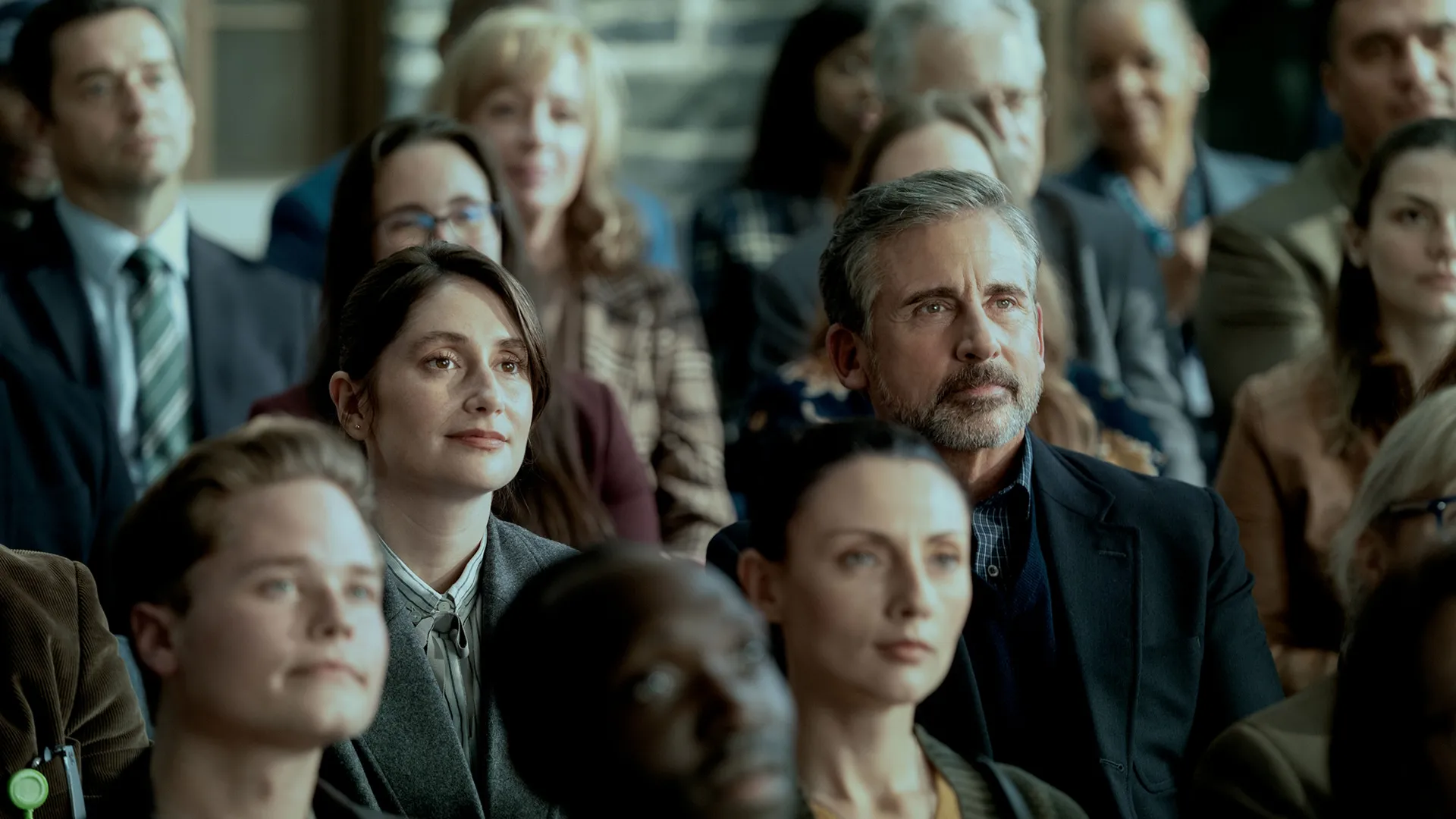 Katie (Charly Clive) and Greg (Steve Carell) in Rooster