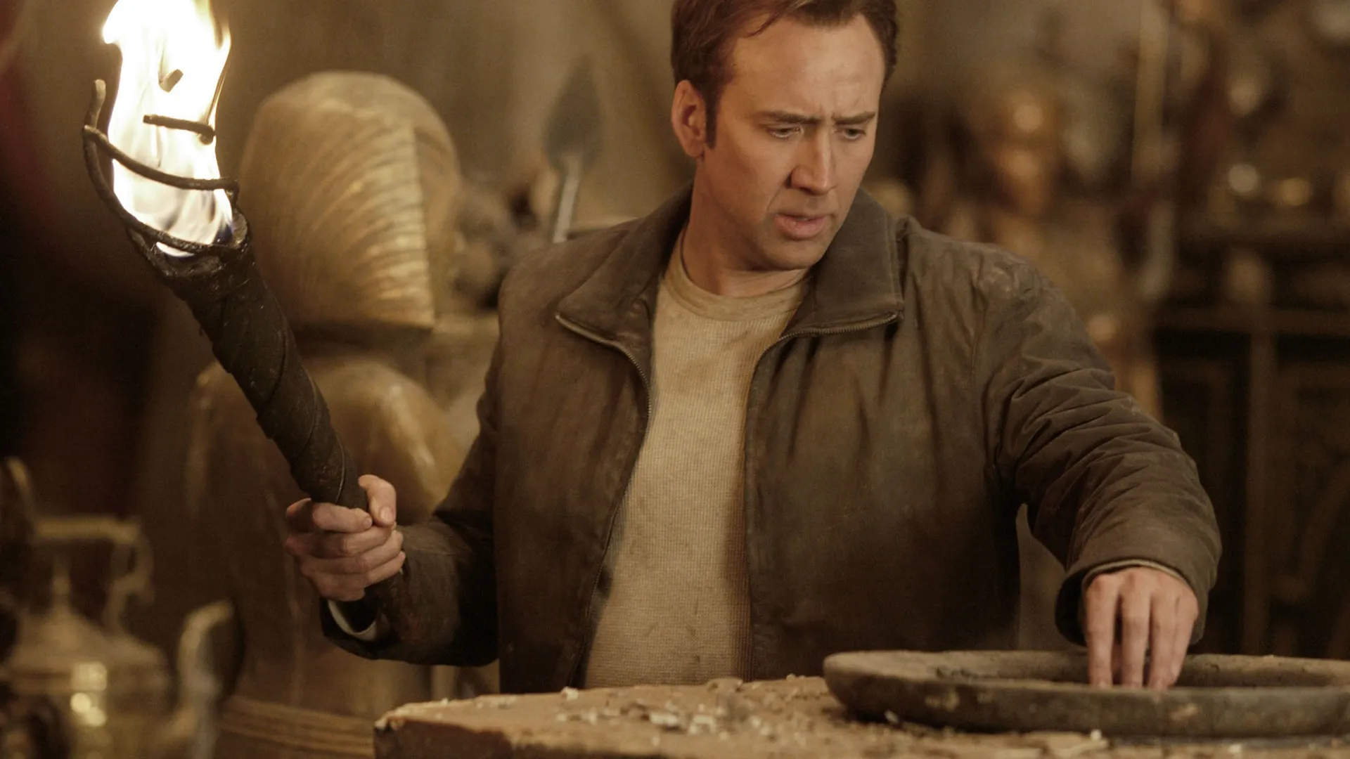 Nicolas Cage as Benjamin Franklin Gates in National Treasure