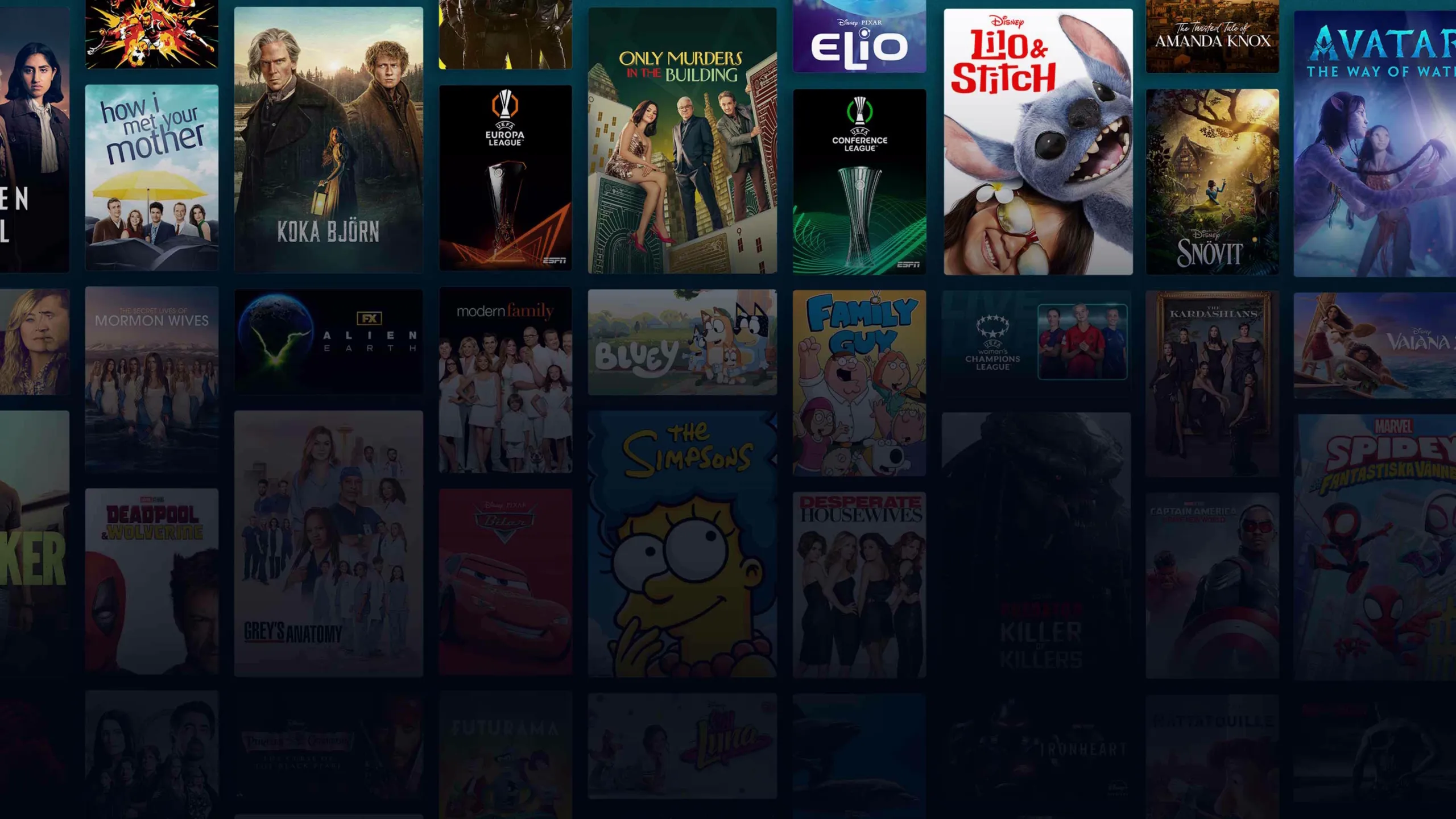 Background image of various Disney+ titles