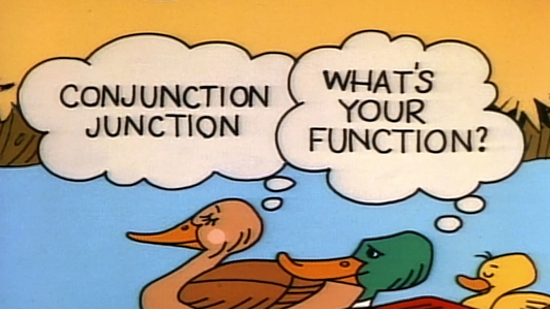 Two ducks singing "Conjunction Junction," "What's Your Function" | Schoolhouse Rock!