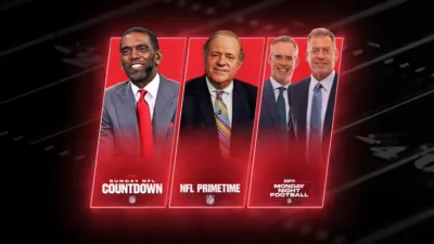 Sunday NFL Countdown, NFL Primetime, and Monday Night Football.
