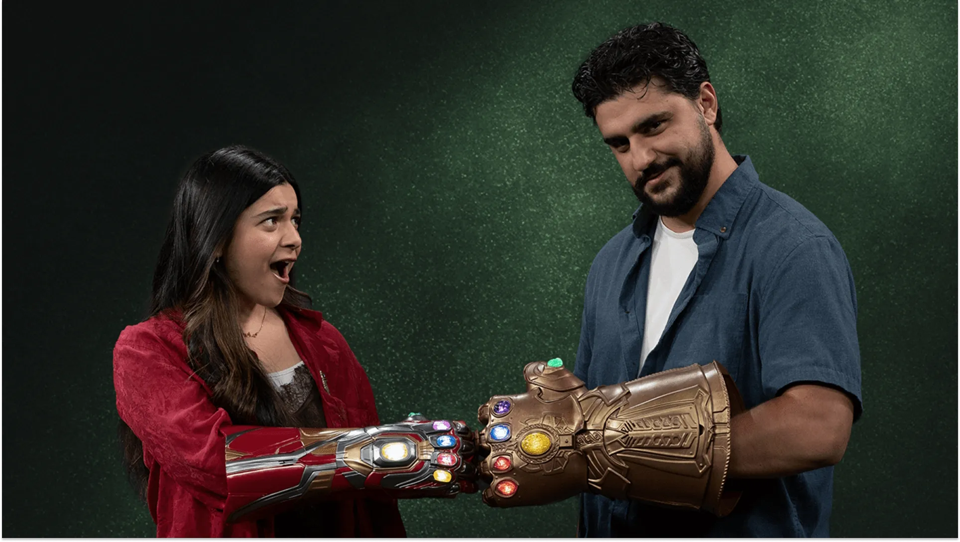 Iman Vellani, star of Marvel Studios’ Ms. Marvel, and Frank Alvarez host Countdown to Avengers: Doomsday Official Podcast.