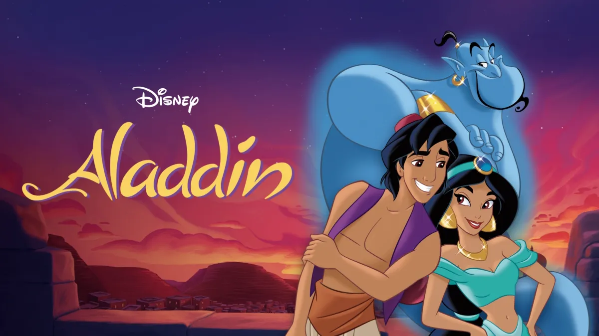aladdin, jasmine, and genie
