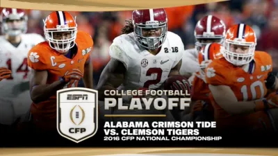 thumbnail - 2016 CFP National Championship: Alabama vs. Clemson