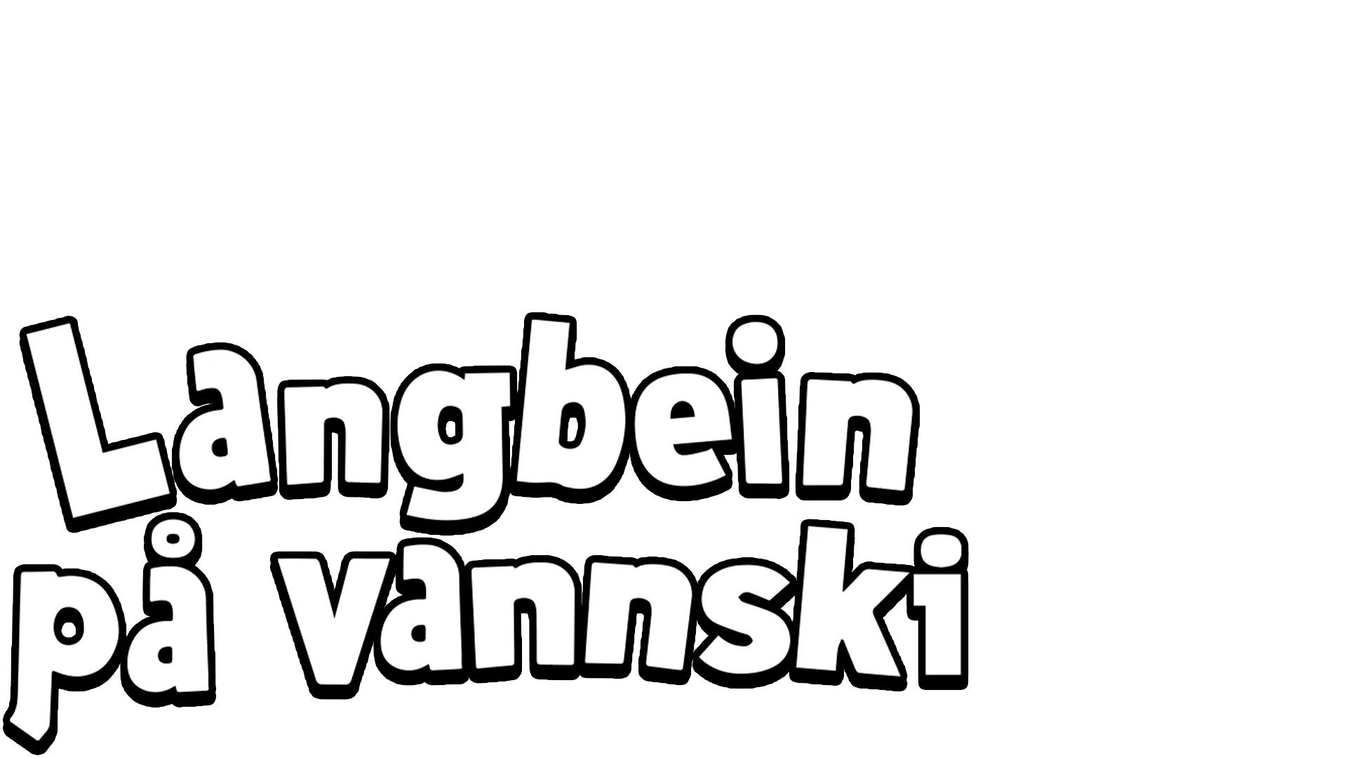 Langbein på vannski