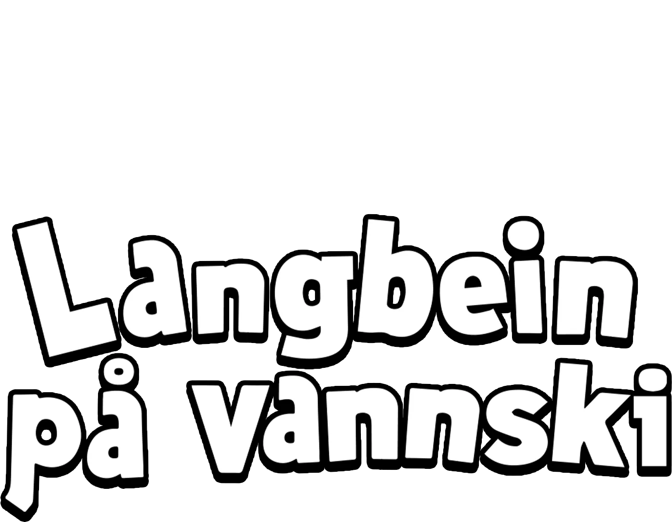 Langbein på vannski