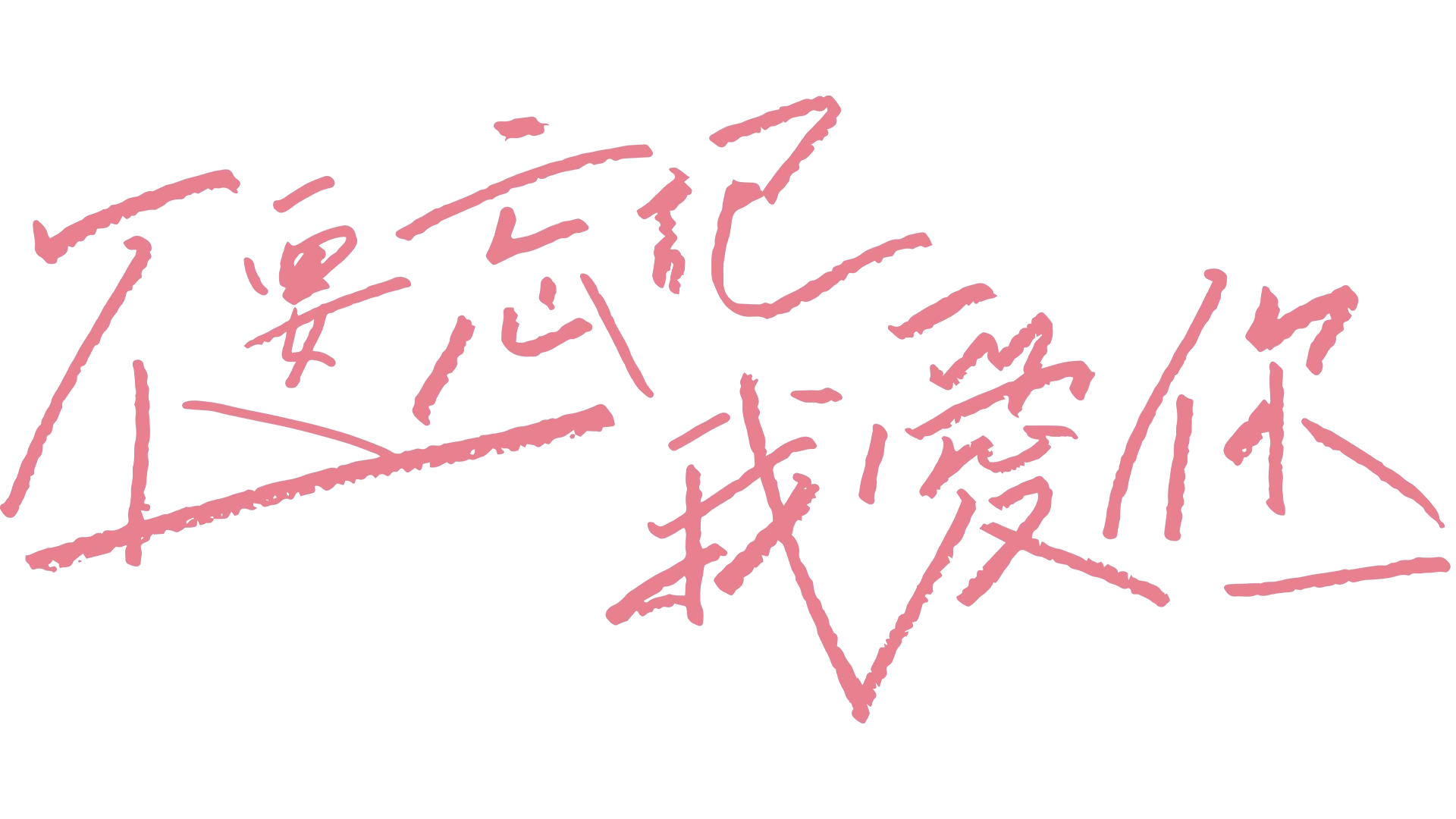 不要忘記我愛你